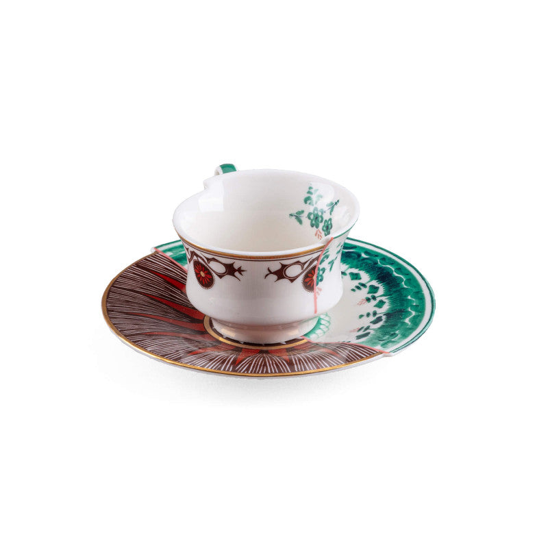 Hybrid Coffee Cup with Saucer in Porcelain - Chucuito
