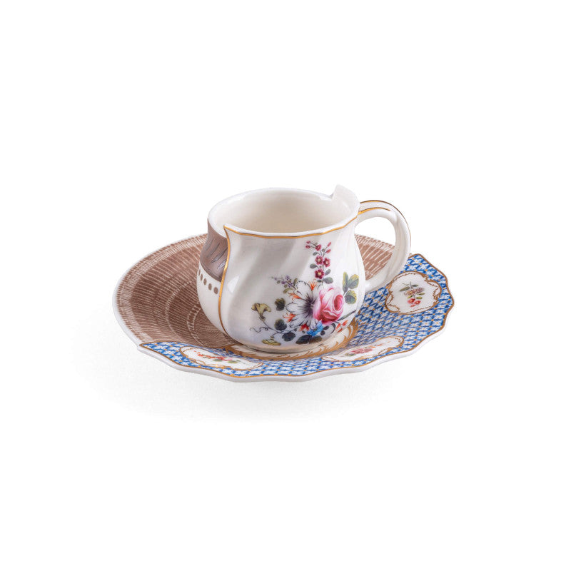 Hybrid Coffee Cup with Saucer in Porcelain - Djenne