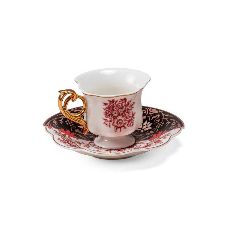 Hybrid Coffee Cup with Saucer in Porcelain - Sagala