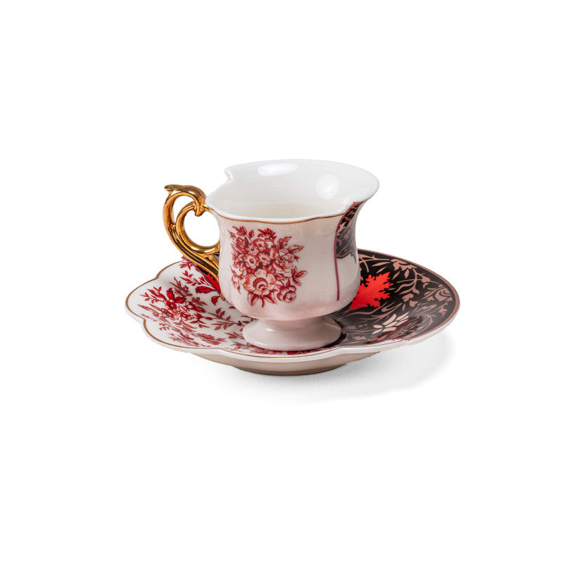 Hybrid Coffee Cup with Saucer in Porcelain - Sagala