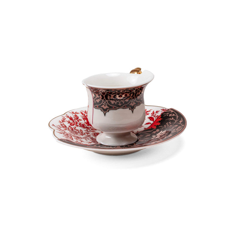 Hybrid Coffee Cup with Saucer in Porcelain - Sagala