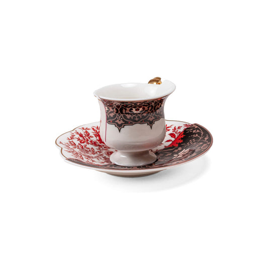 Hybrid Coffee Cup with Saucer in Porcelain - Sagala