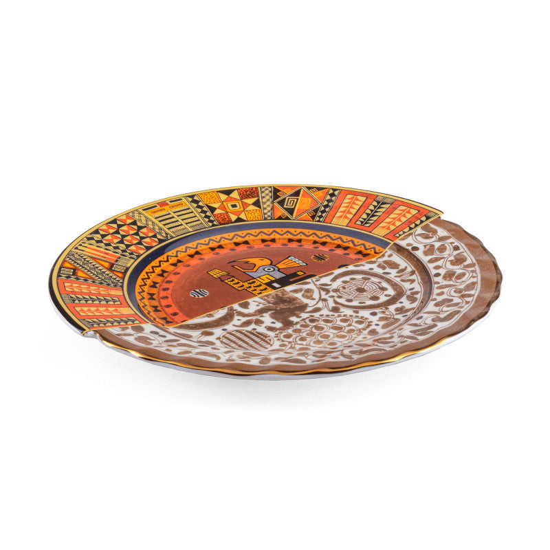 Hybrid Dinner Plate in Porcelain - Mitla