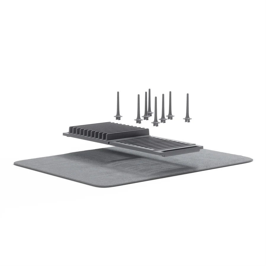 Udry Peg Drying Rack with Mat - Charcoal