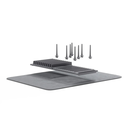 Udry Peg Drying Rack with Mat - Charcoal