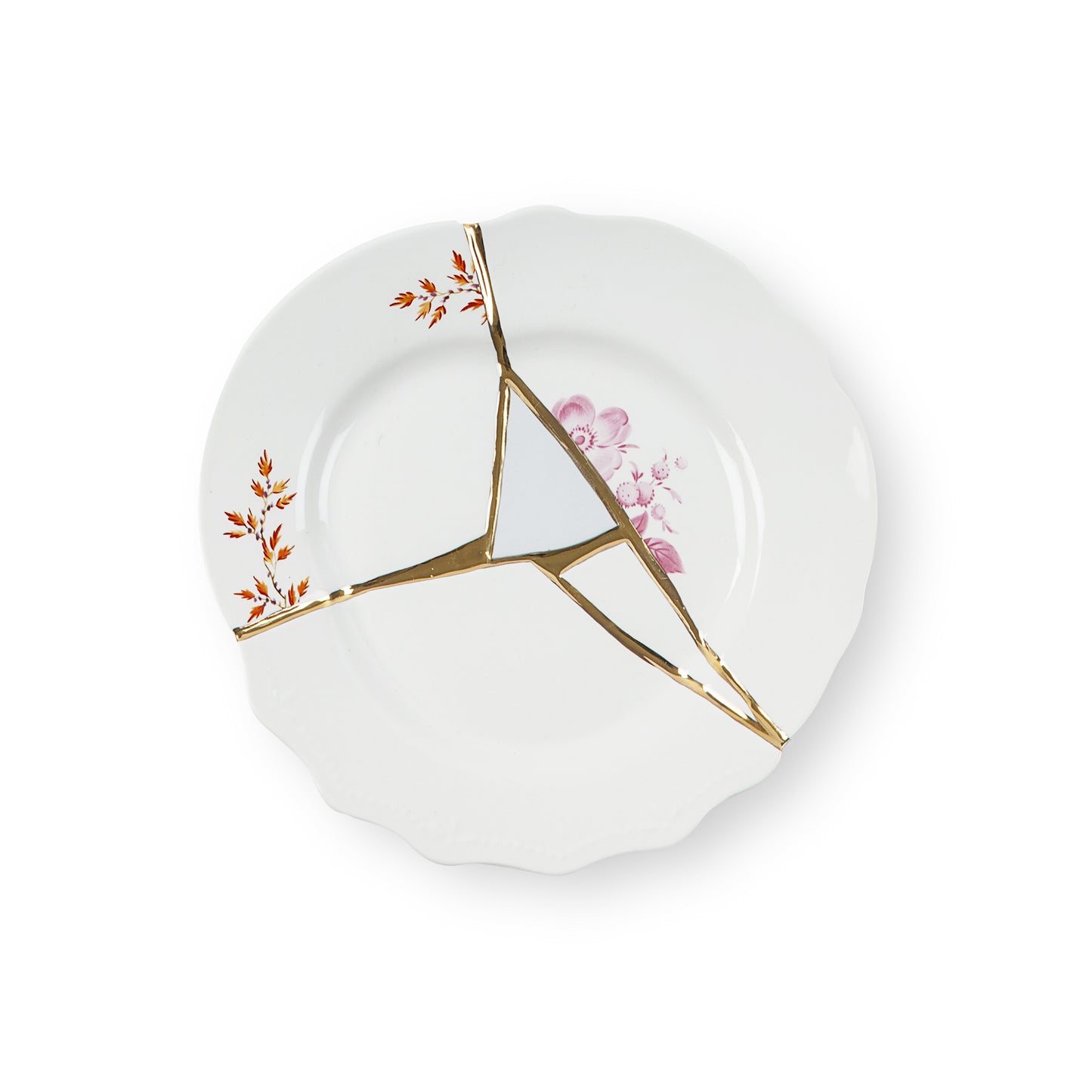 Kintsugi Dessert Plate in Porcelain - N°1