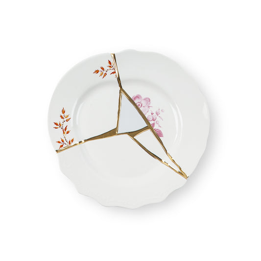 Kintsugi Dessert Plate in Porcelain - N°1