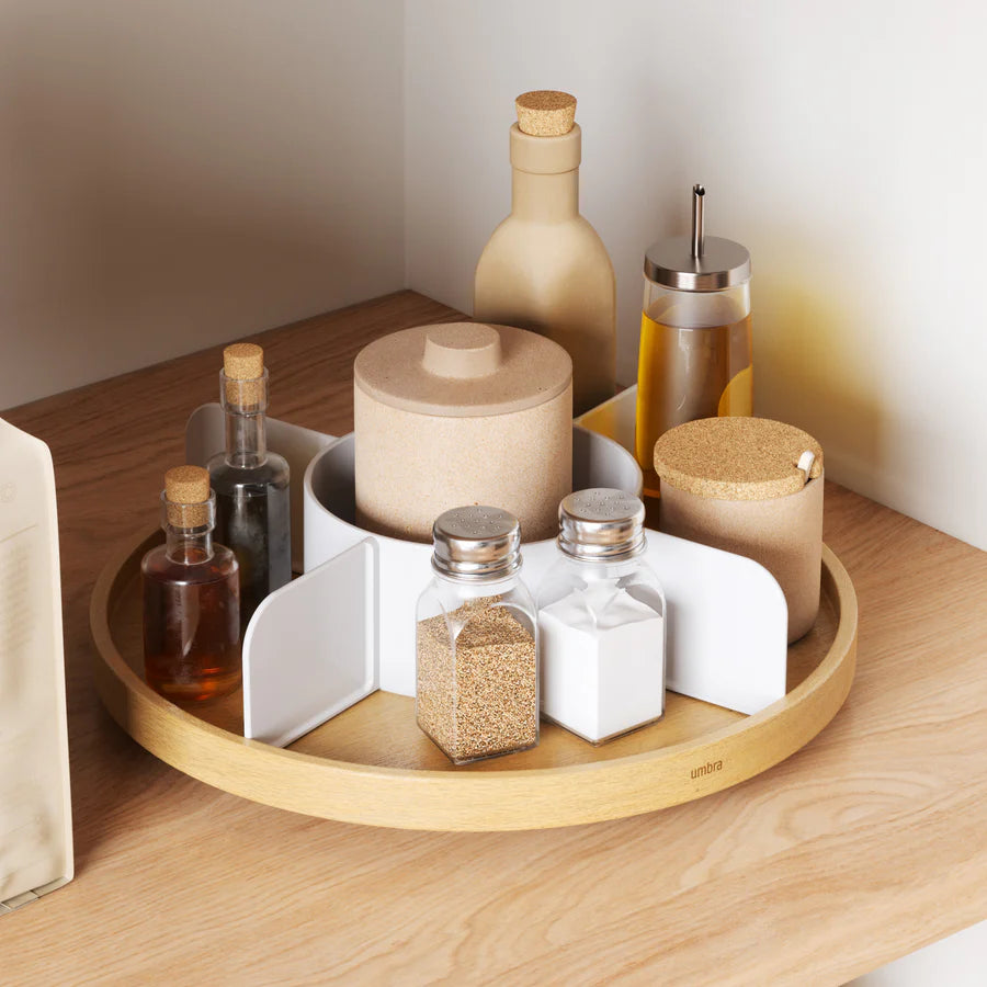 Bellwood Lazy Susan Divided - Natural