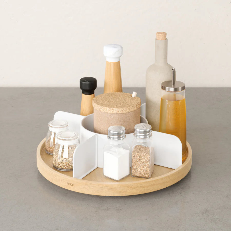 Bellwood Lazy Susan Divided - Natural