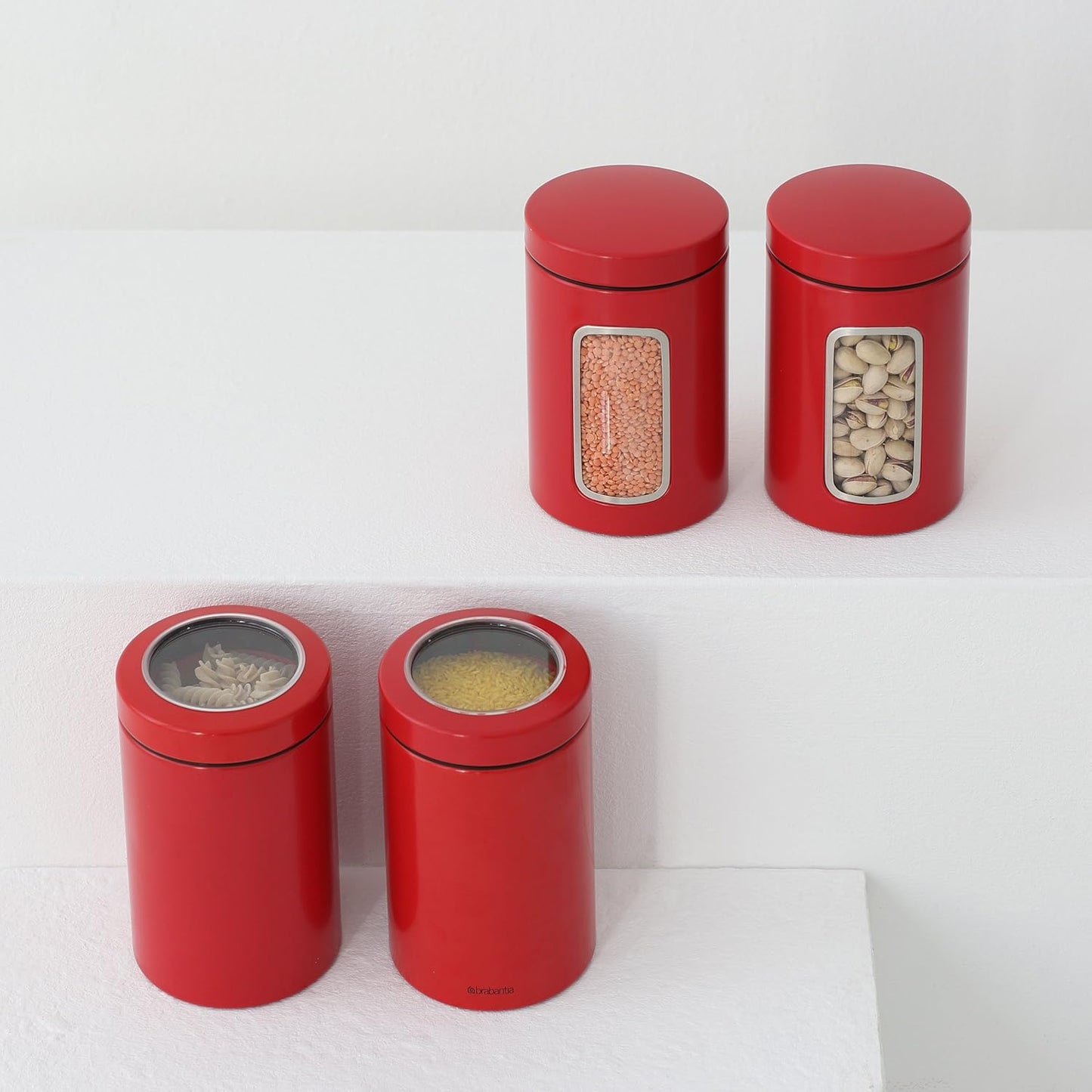 Window Lid Canister 1.4 Litre - Passion Red