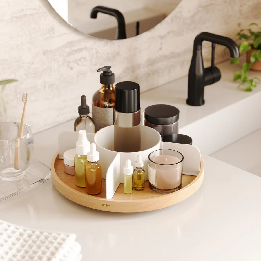 Bellwood Lazy Susan Divided - Natural