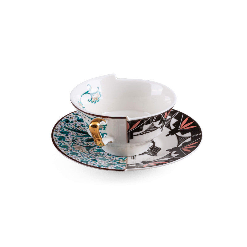 Hybrid TeaCup with Saucer in Porcelain - Aspero