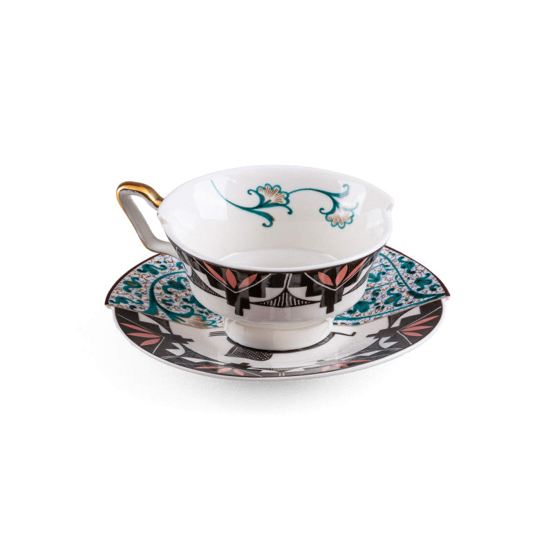 Hybrid TeaCup with Saucer in Porcelain - Aspero