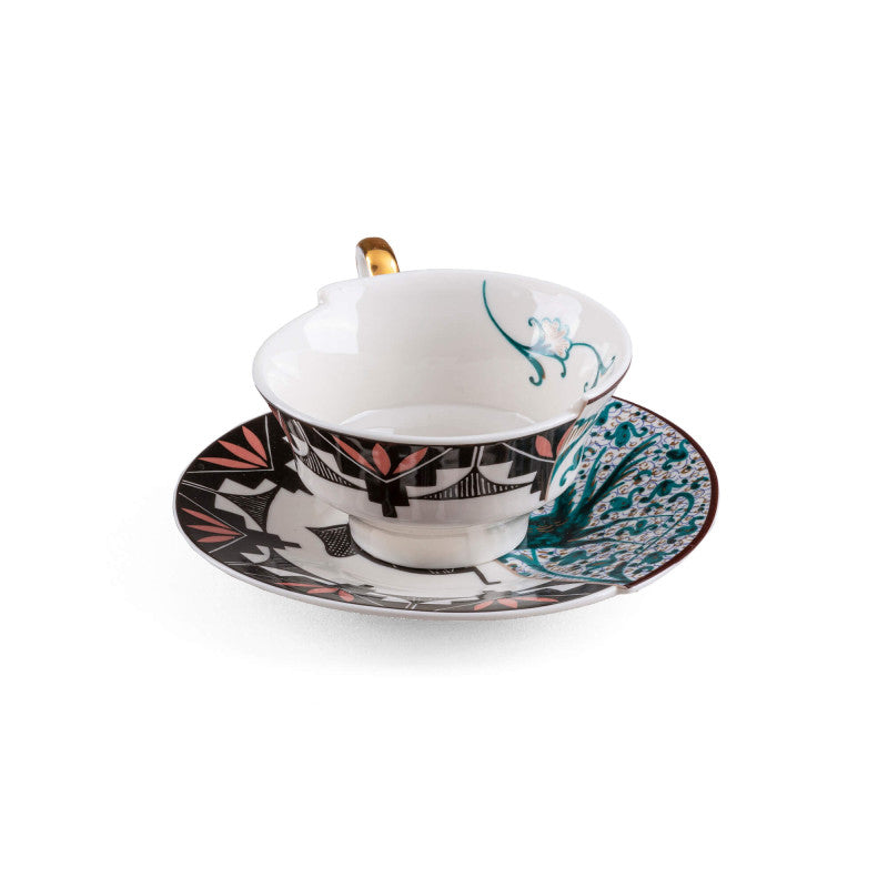 Hybrid TeaCup with Saucer in Porcelain - Aspero