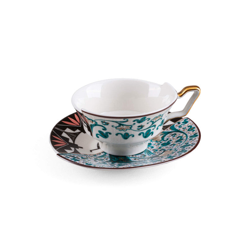 Hybrid TeaCup with Saucer in Porcelain - Aspero