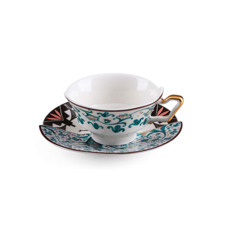 Hybrid TeaCup with Saucer in Porcelain - Aspero
