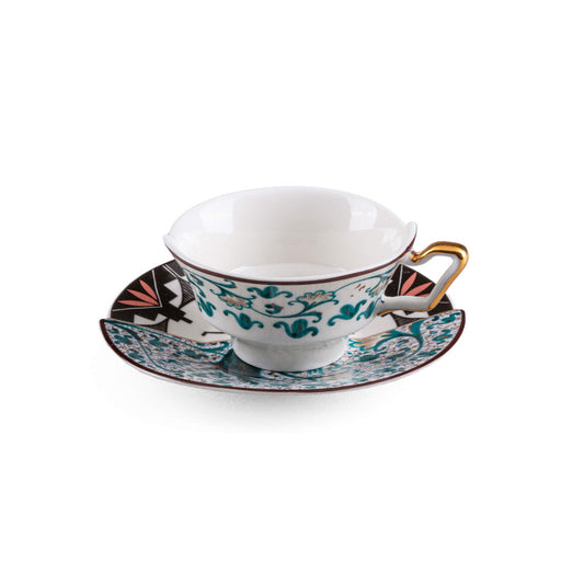 Hybrid TeaCup with Saucer in Porcelain - Aspero