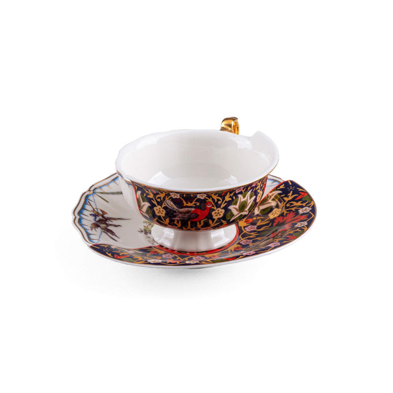 Hybrid TeaCup with Saucer in Porcelain - Kannauj