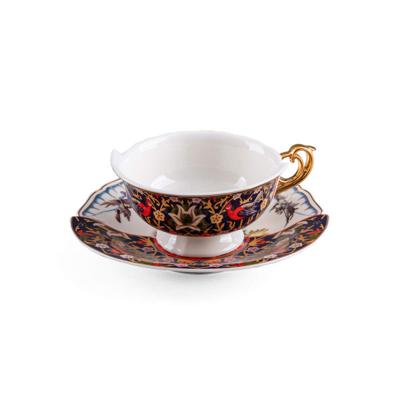 Hybrid TeaCup with Saucer in Porcelain - Kannauj