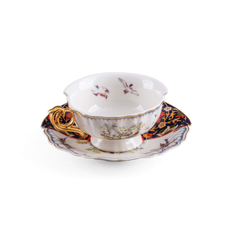 Hybrid TeaCup with Saucer in Porcelain - Kannauj