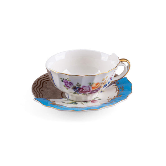 Hybrid TeaCup with Saucer in Porcelain - Kerma