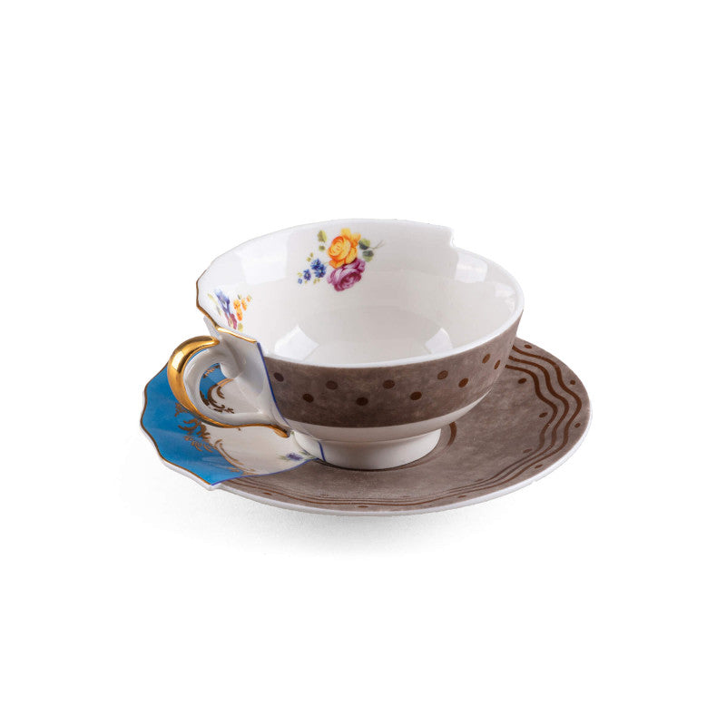 Hybrid TeaCup with Saucer in Porcelain - Kerma