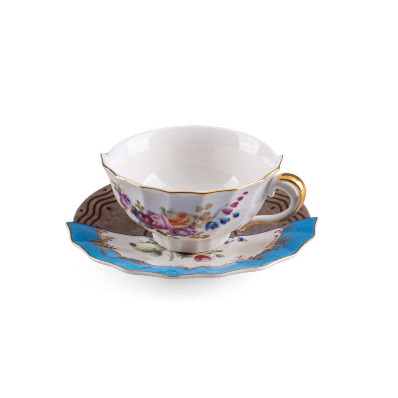 Hybrid TeaCup with Saucer in Porcelain - Kerma