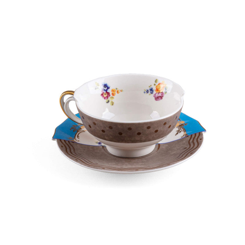 Hybrid TeaCup with Saucer in Porcelain - Kerma