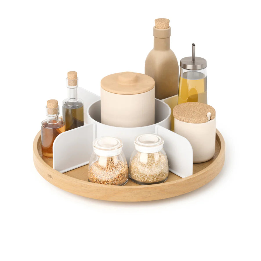 Bellwood Lazy Susan Divided - Natural