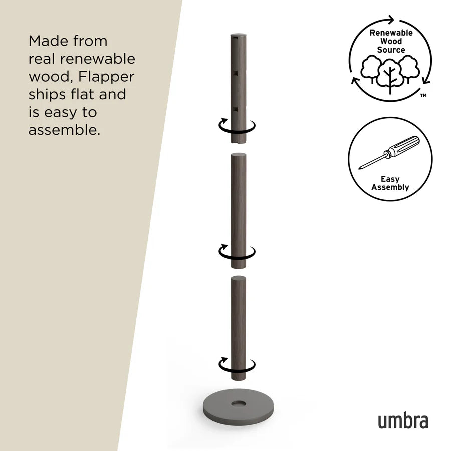 Flapper Coat Rack - Grey