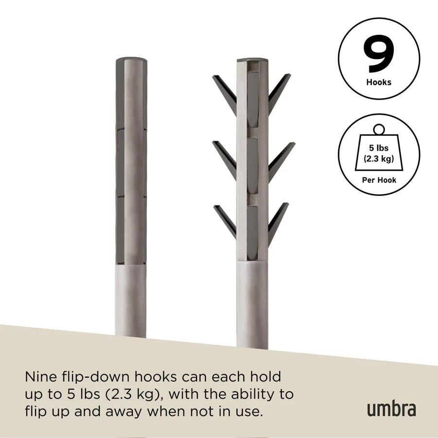 Flapper Coat Rack - Grey