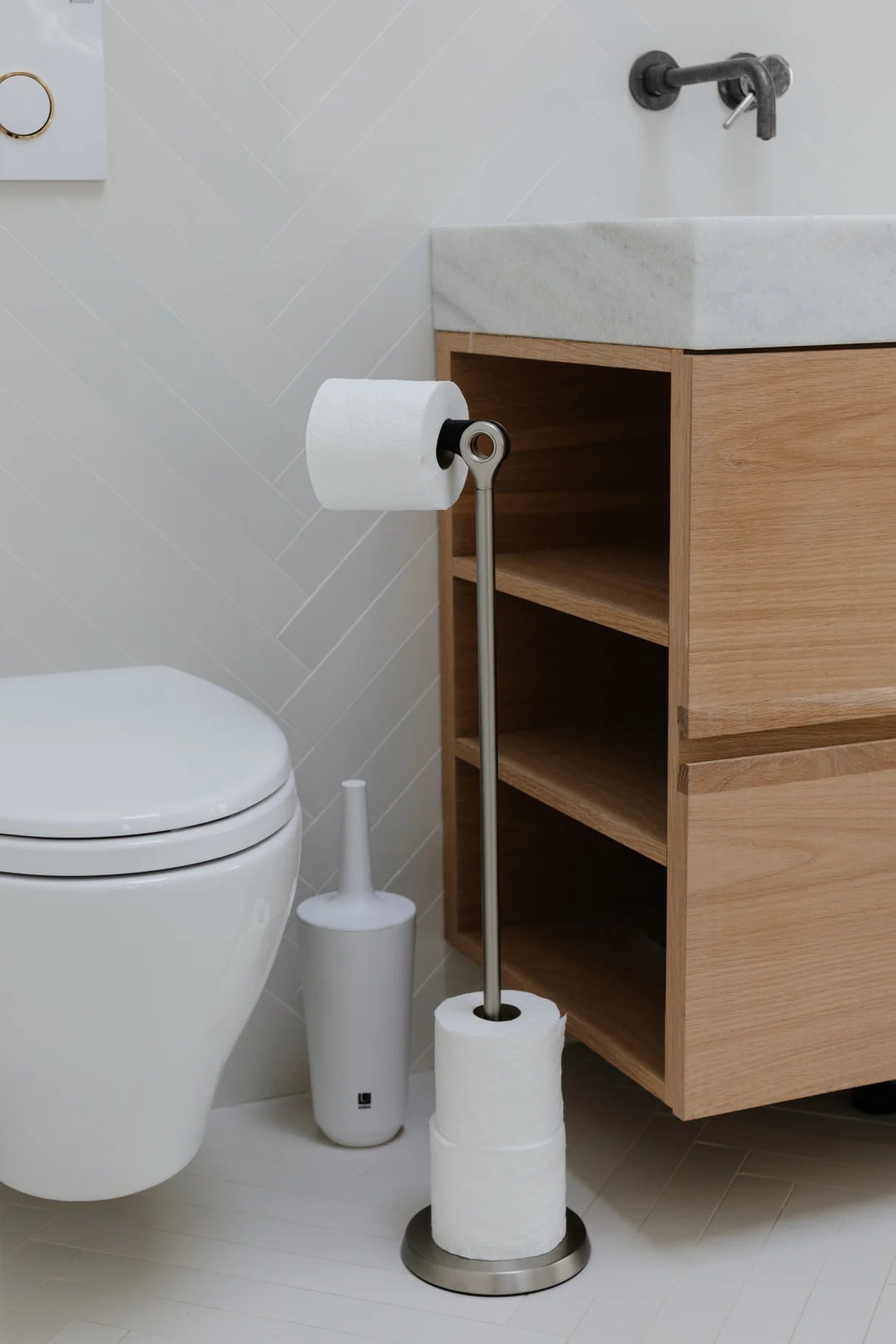 Tucan Toilet Paper Stand - Nickel