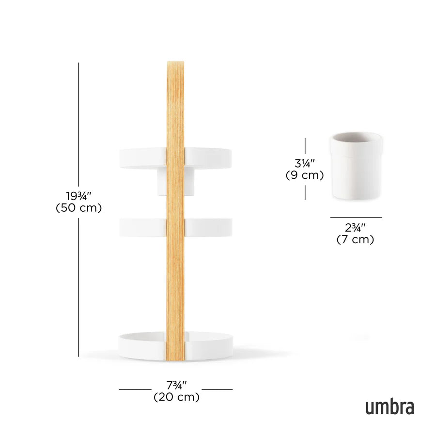 Bellwood Cosmetic Organizer - White/Natural