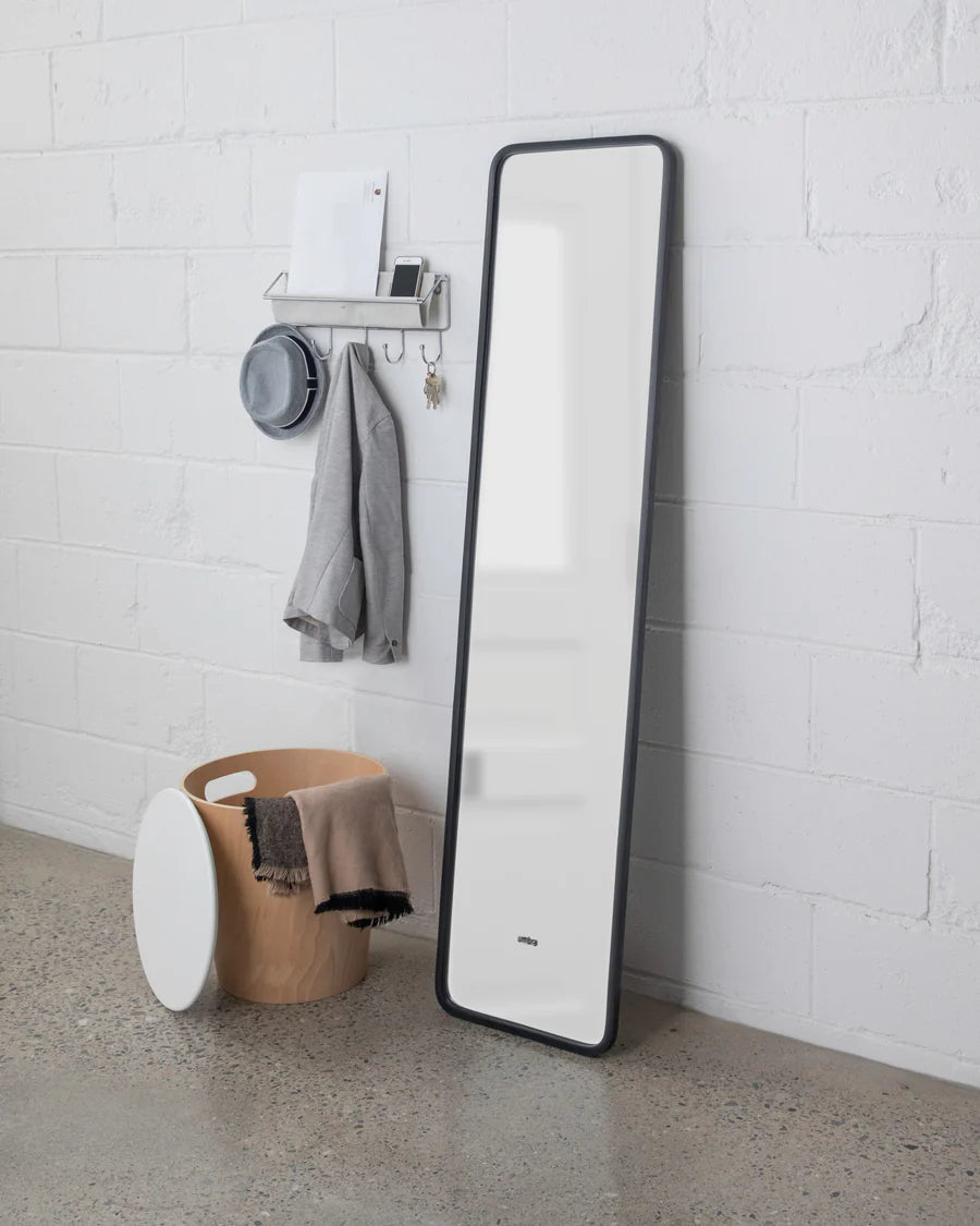 Hub Leaning Mirror 157x37cm - Black